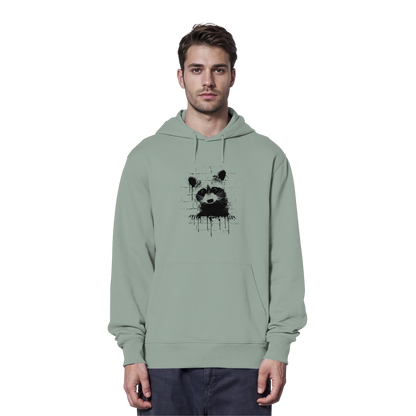 Funky Street Art Waschbär - Organic Hoodie