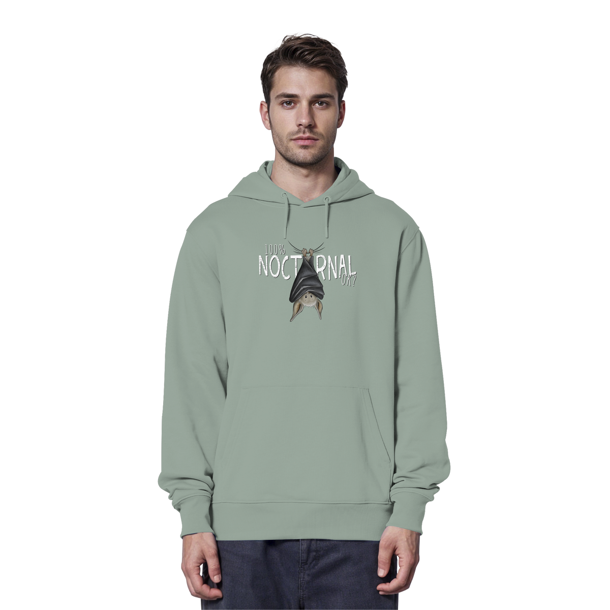 100% nachtaktive Fledermaus - Organic Hoodie