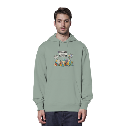 Demo-Katzen gegen Faschismus und für Vielfalt - Organic Hoodie