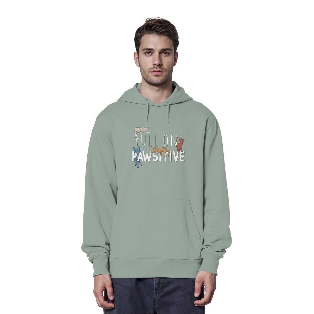 Full On Pawsitive! Gechillte Katzen - Organic Hoodie