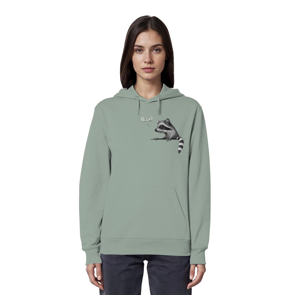 Nope! Frecher verwegener Waschbär - Organic Hoodie