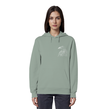 Rabenmutter schwarze Krähe Rabe - Organic Hoodie