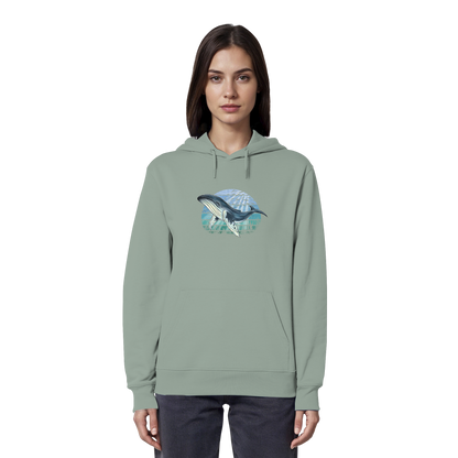 Retro Unterwasser Buckelwal - Organic Hoodie