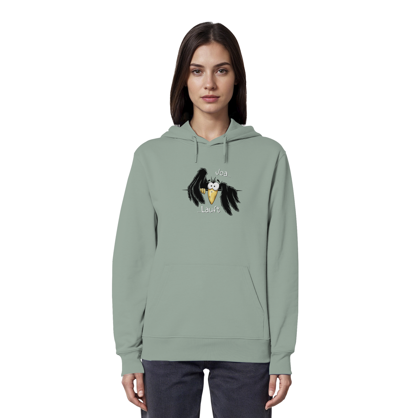 Joa Läuft Krähe gechillter Rabe - Organic Hoodie