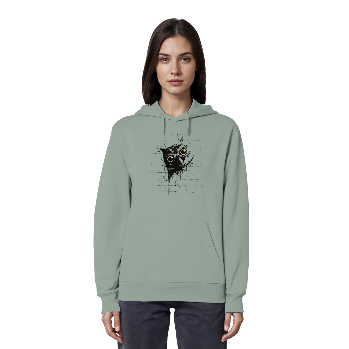 Lässige Street Art Eule - Organic Hoodie