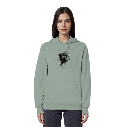 Lässige Street Art Eule - Organic Hoodie