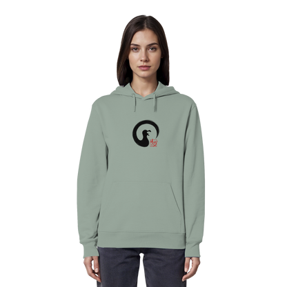 Moin kreischende japanische Enso Möwe - Organic Hoodie