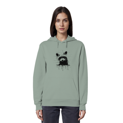 Funky Street Art Waschbär - Organic Hoodie