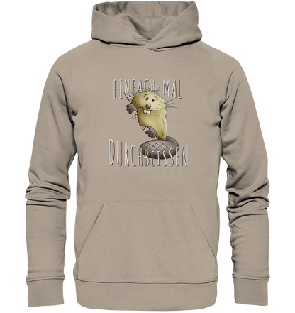 Einfach mal Durchbeissen Biber - Organic Hoodie