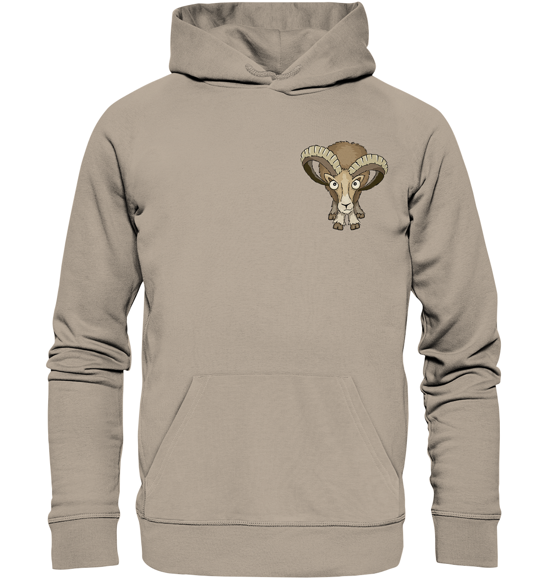 Bockiges Mufflon Widder Schafbock - Organic Hoodie
