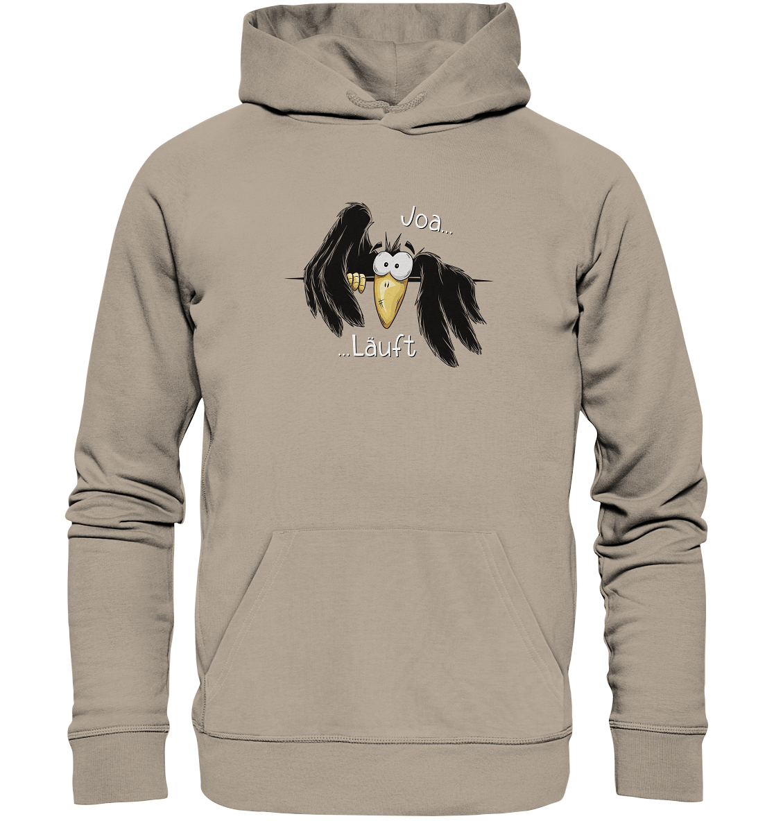 Joa Läuft Krähe gechillter Rabe - Organic Hoodie