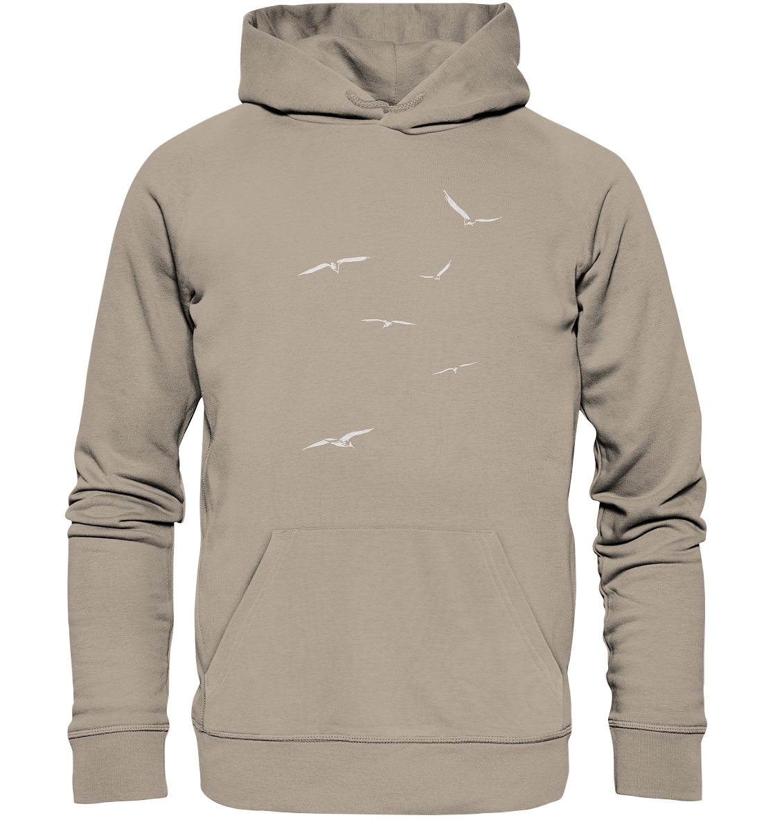 Vogelschwarm – Traum vom Fliegen - Organic Hoodie
