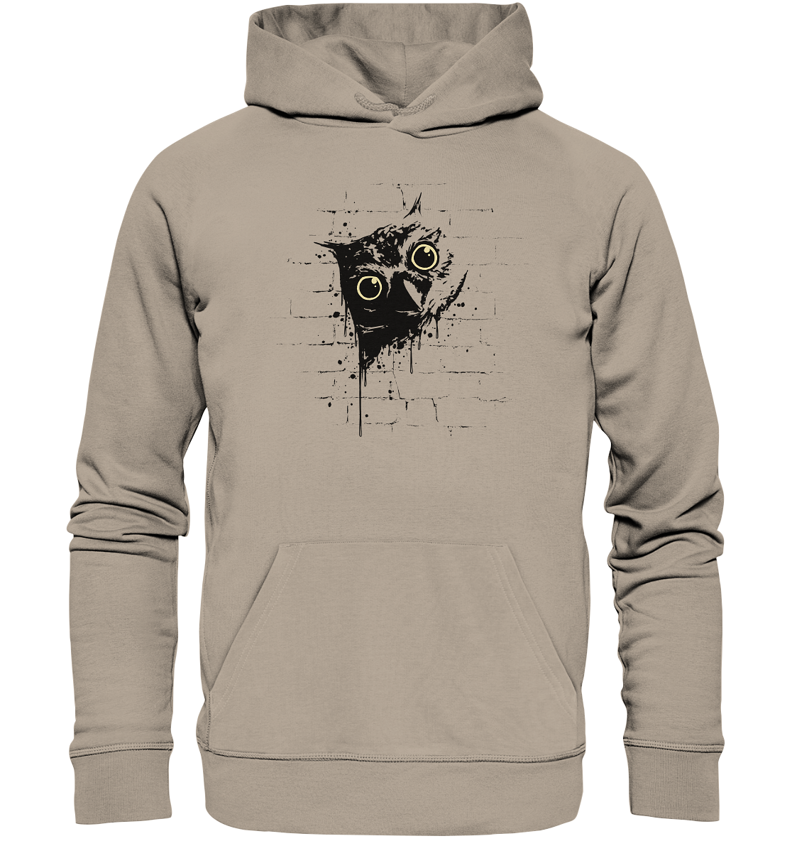 Lässige Street Art Eule - Organic Hoodie
