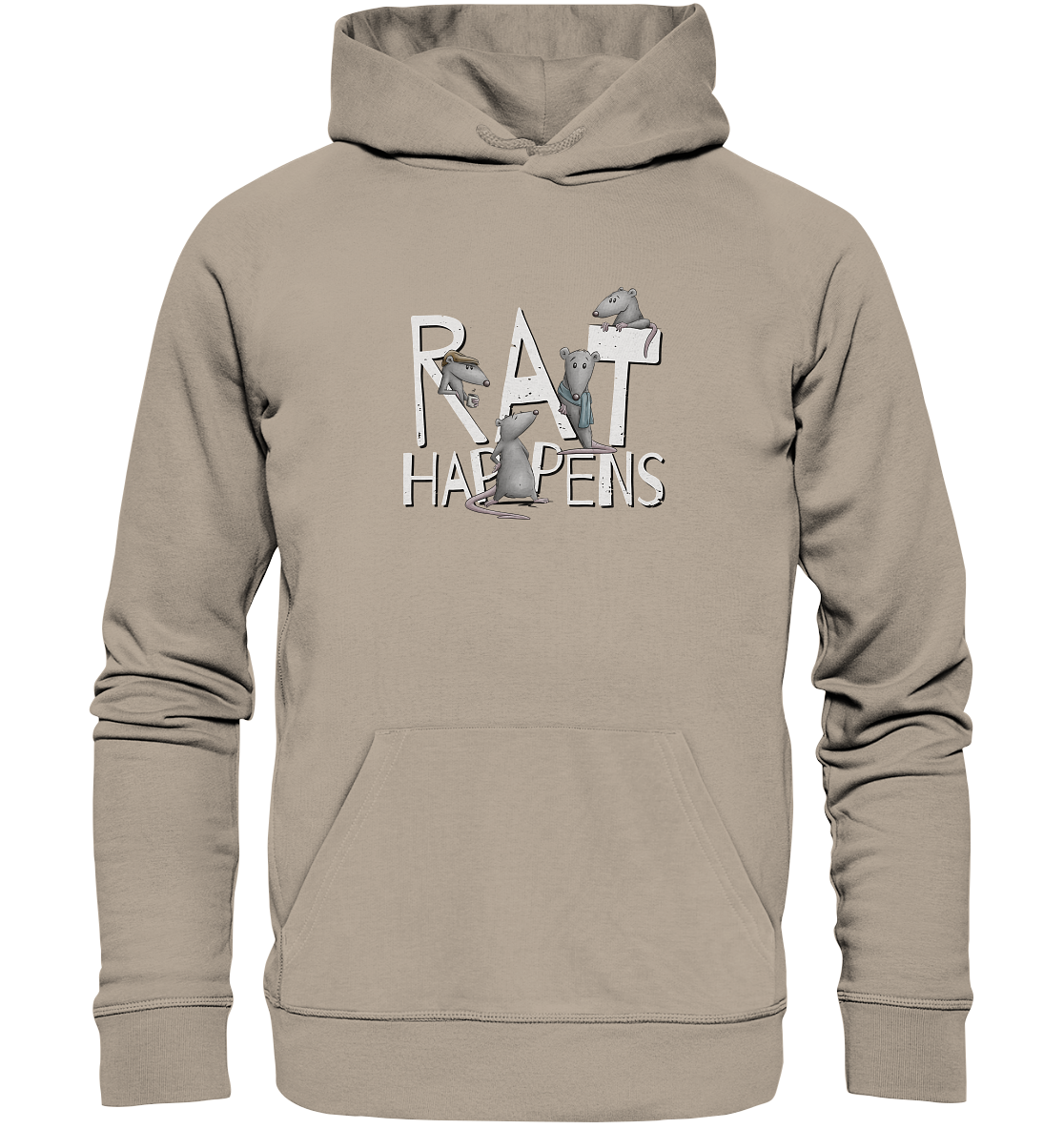 Rat Happens Ratten - Organic Hoodie