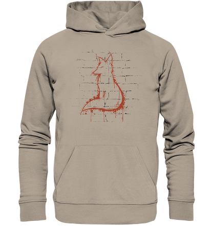 Street Art Fuchs Silhouette - Organic Hoodie