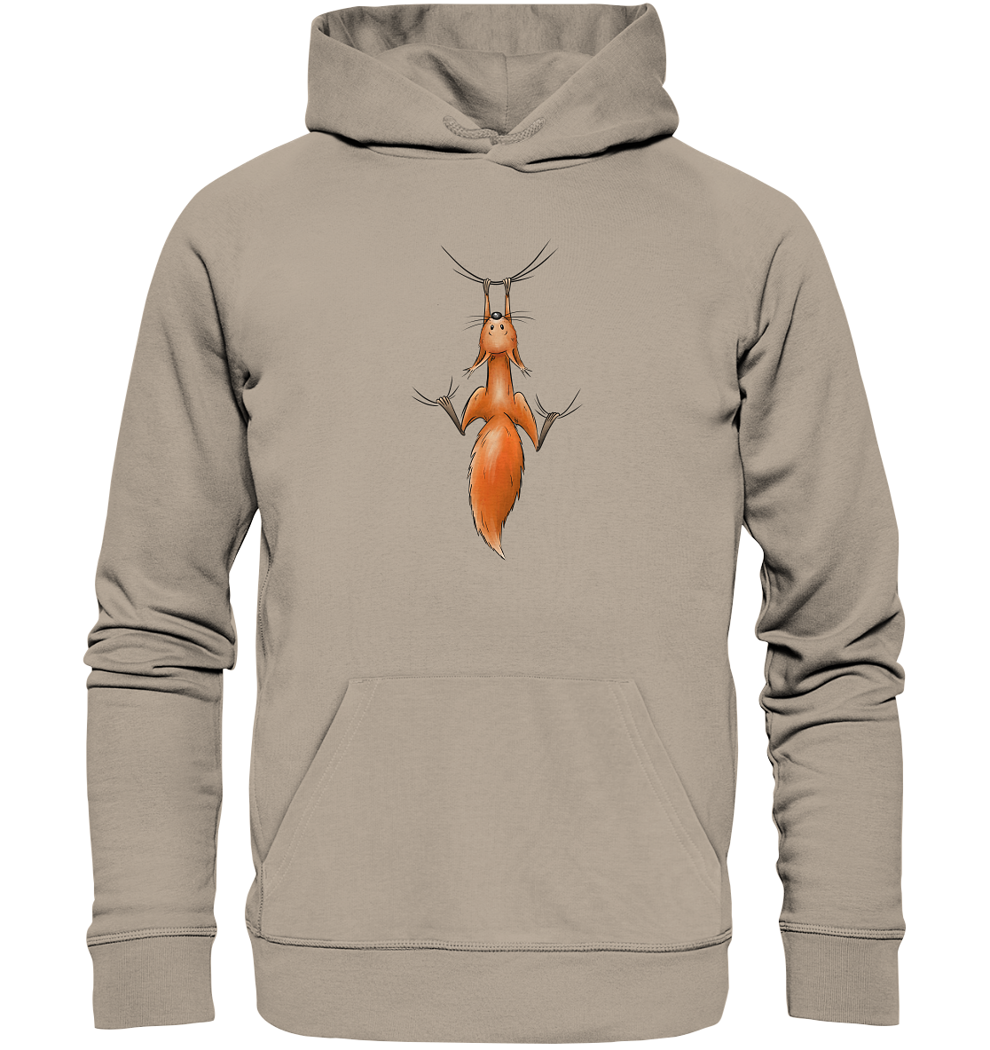 Rotes Eichhörnchen hängt ab - Organic Hoodie
