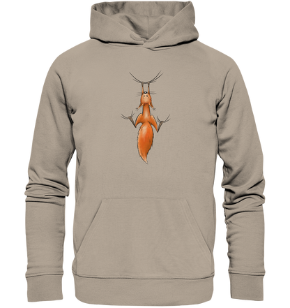 Rotes Eichhörnchen hängt ab - Organic Hoodie