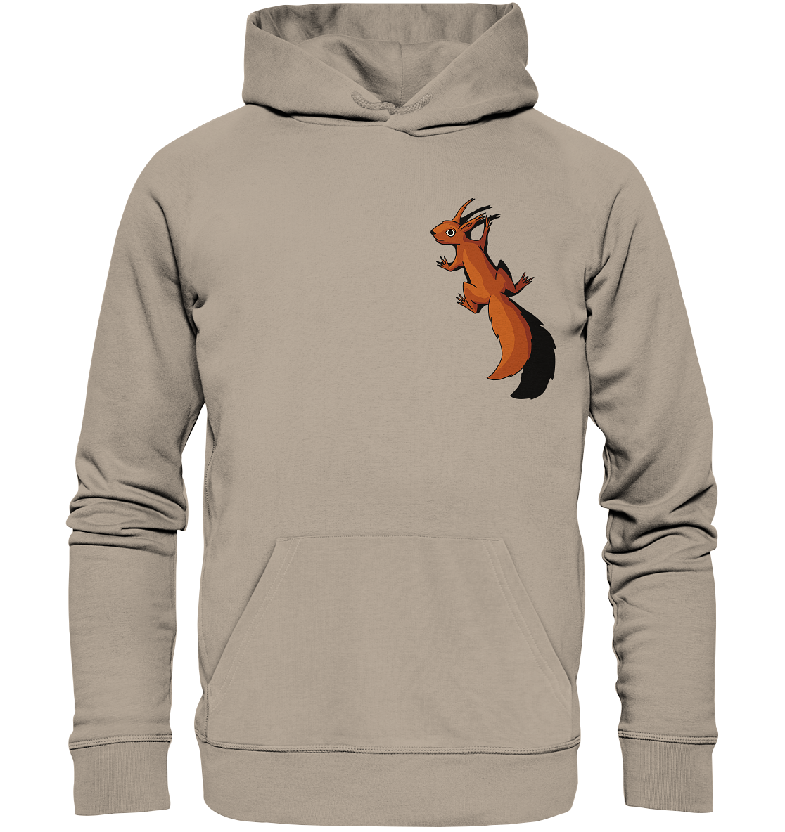 Süßes Eichhörnchen klettert - Organic Hoodie