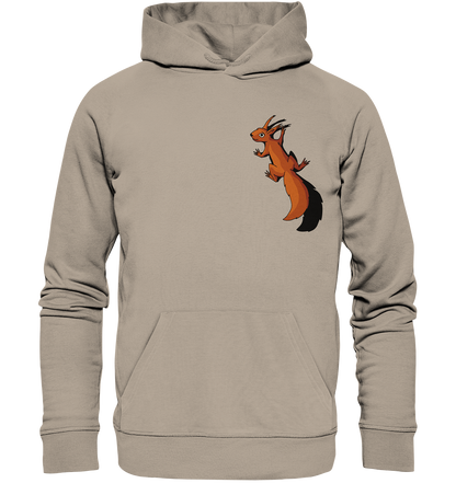 Süßes Eichhörnchen klettert - Organic Hoodie