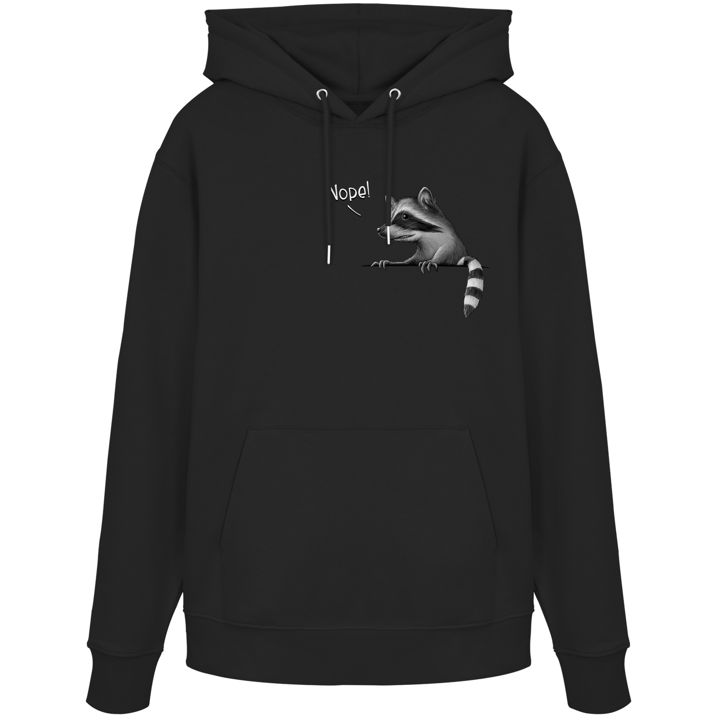 Nope! Frecher verwegener Waschbär - Organic Hoodie