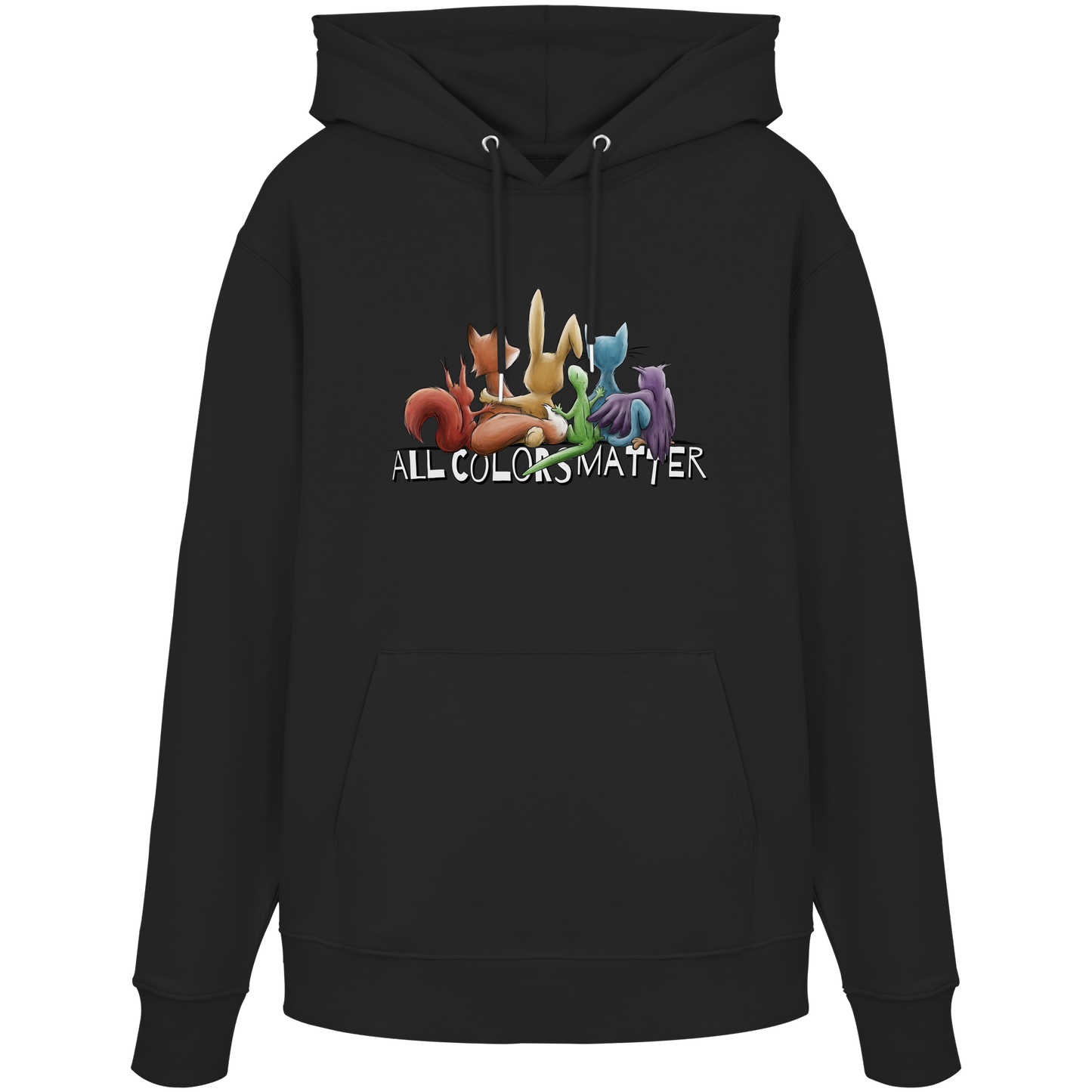 All Colors Matter! Regenbogen Tiere für Vielfalt - Organic Hoodie