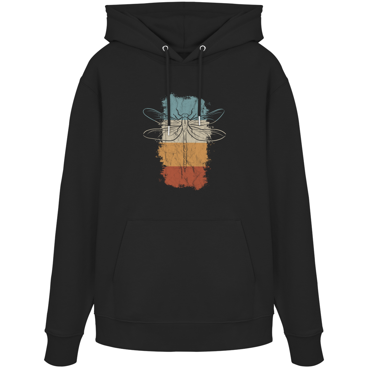Retro Kunst Libelle | Vintage Dragonfly - Organic Hoodie