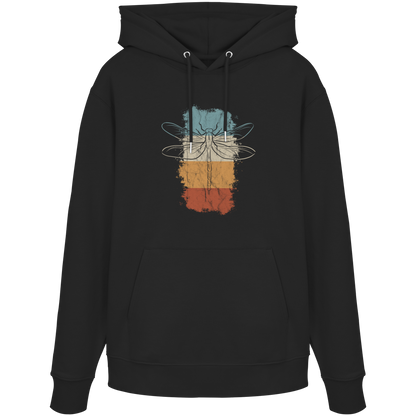 Retro Kunst Libelle | Vintage Dragonfly - Organic Hoodie