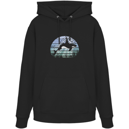 Retro Tiefsee Schwertwal Orca - Organic Hoodie