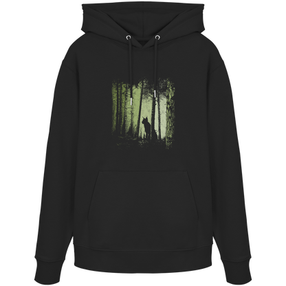 Luchs Wildkatze im Zwielicht Wald - Organic Hoodie