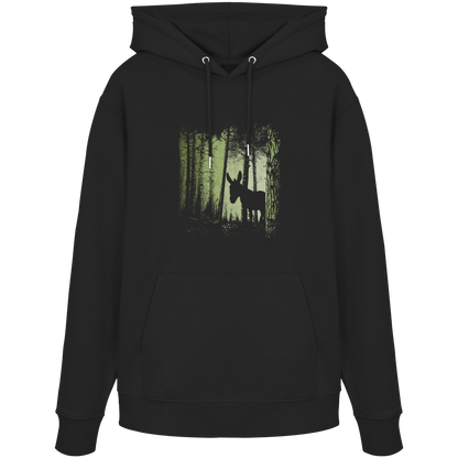 Esel im Zwielicht-Wald - Organic Hoodie