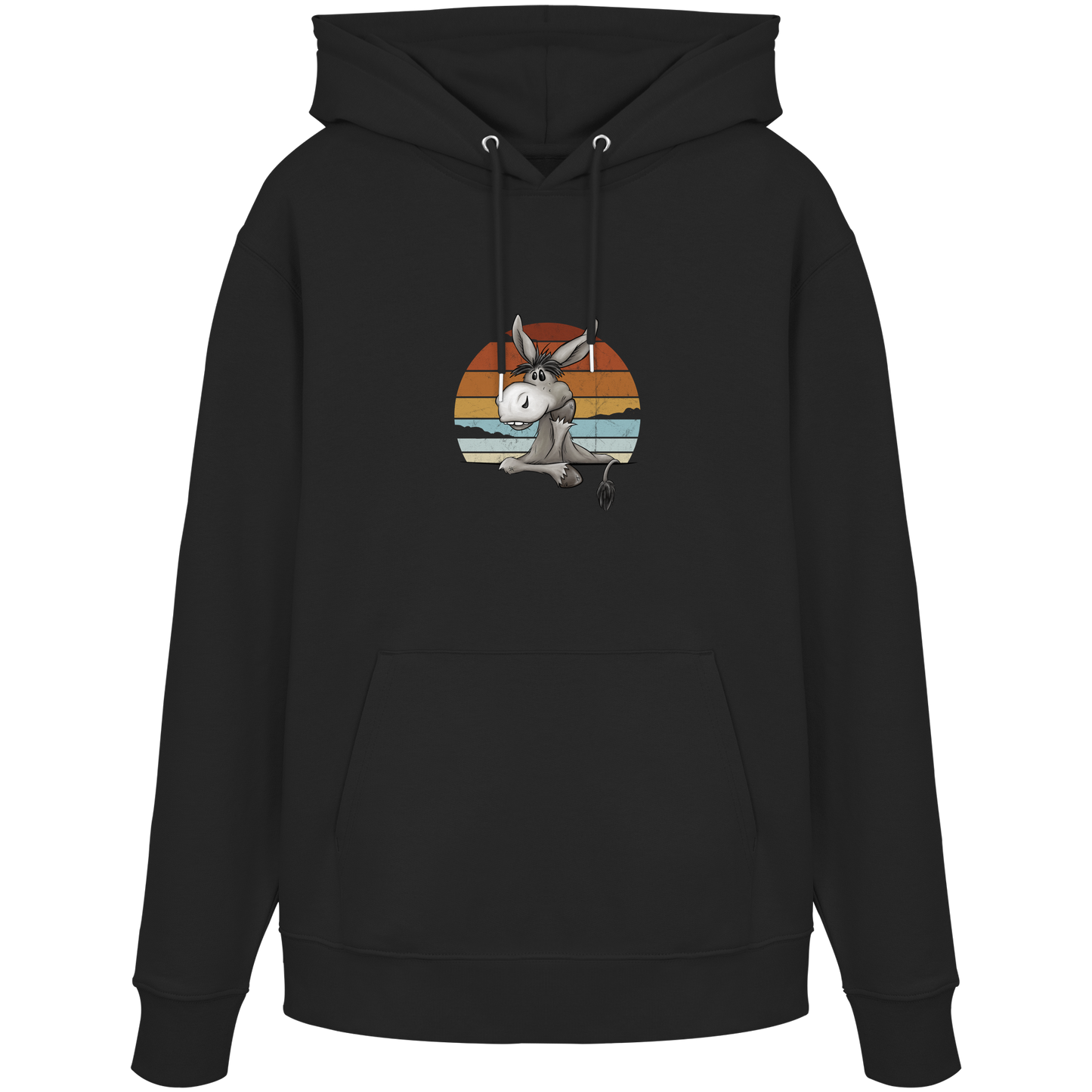 Lässiges Maultier Retro Esel - Organic Hoodie