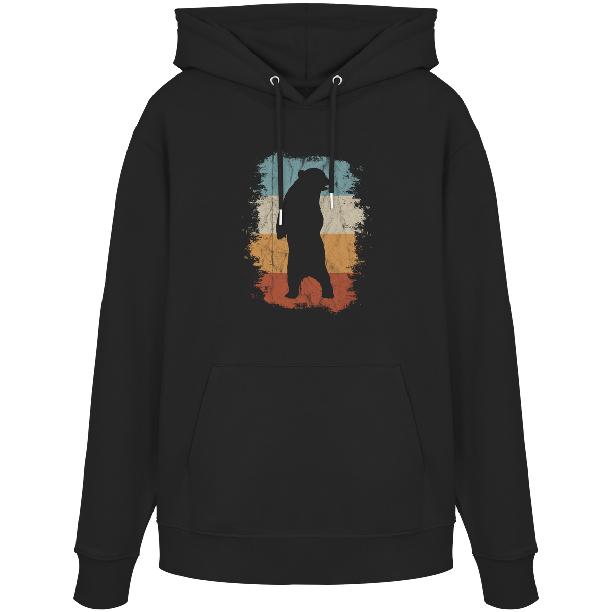 Retro Bären-Silhouette - Organic Hoodie