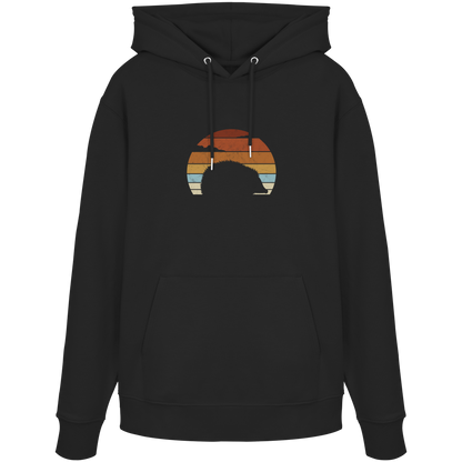 Retro Igel Silhouette im Sonnenuntergang - Organic Hoodie