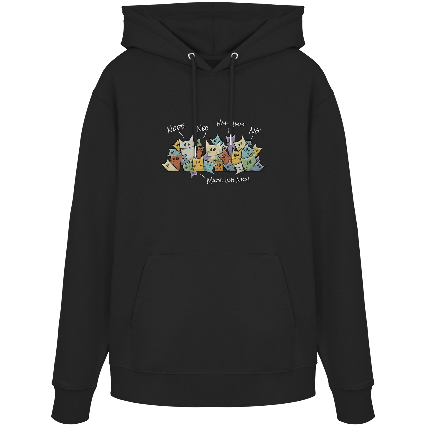 Nope, Nee, Nö Katzen - Organic Hoodie