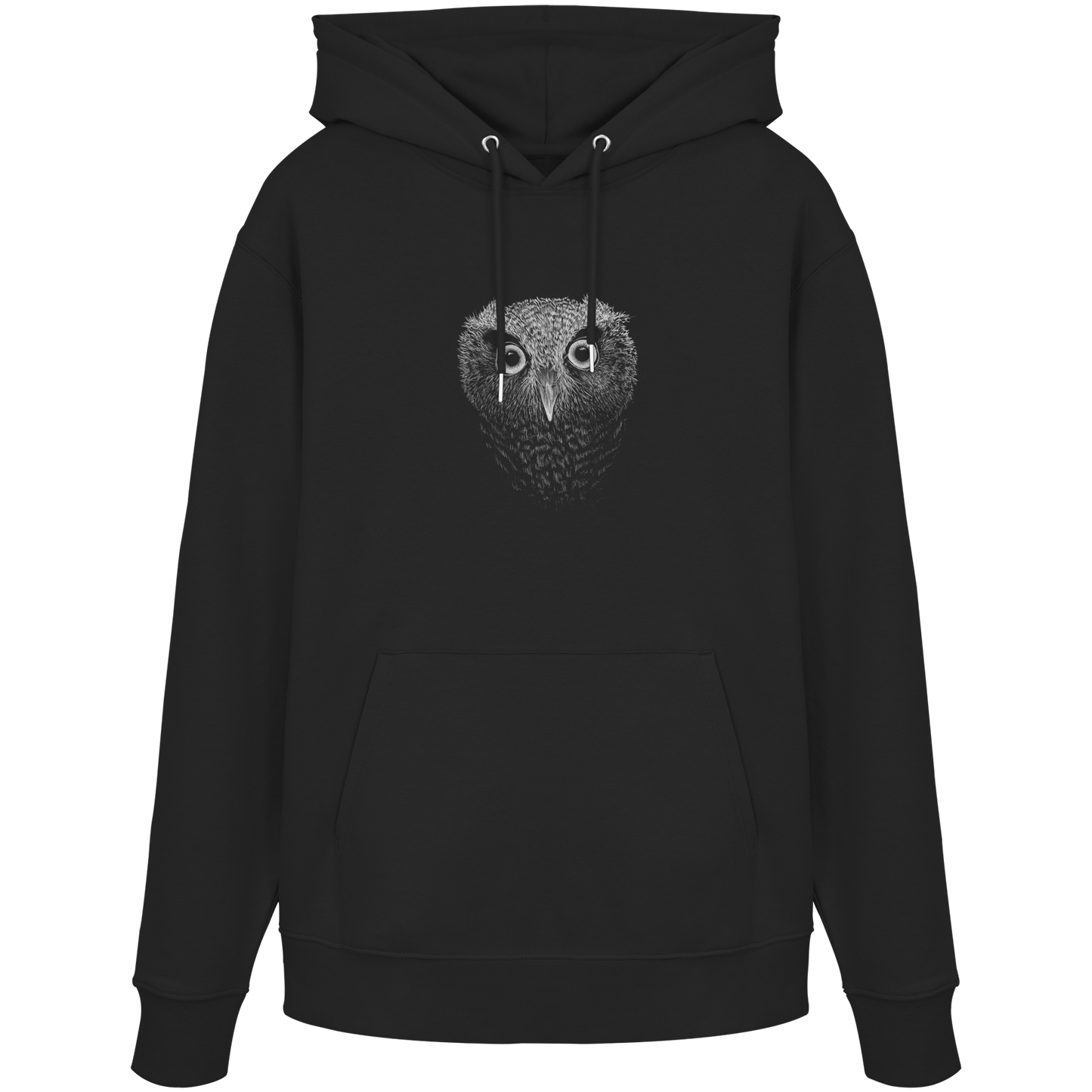 Eule Kritzelkunst Illustration - Organic Hoodie