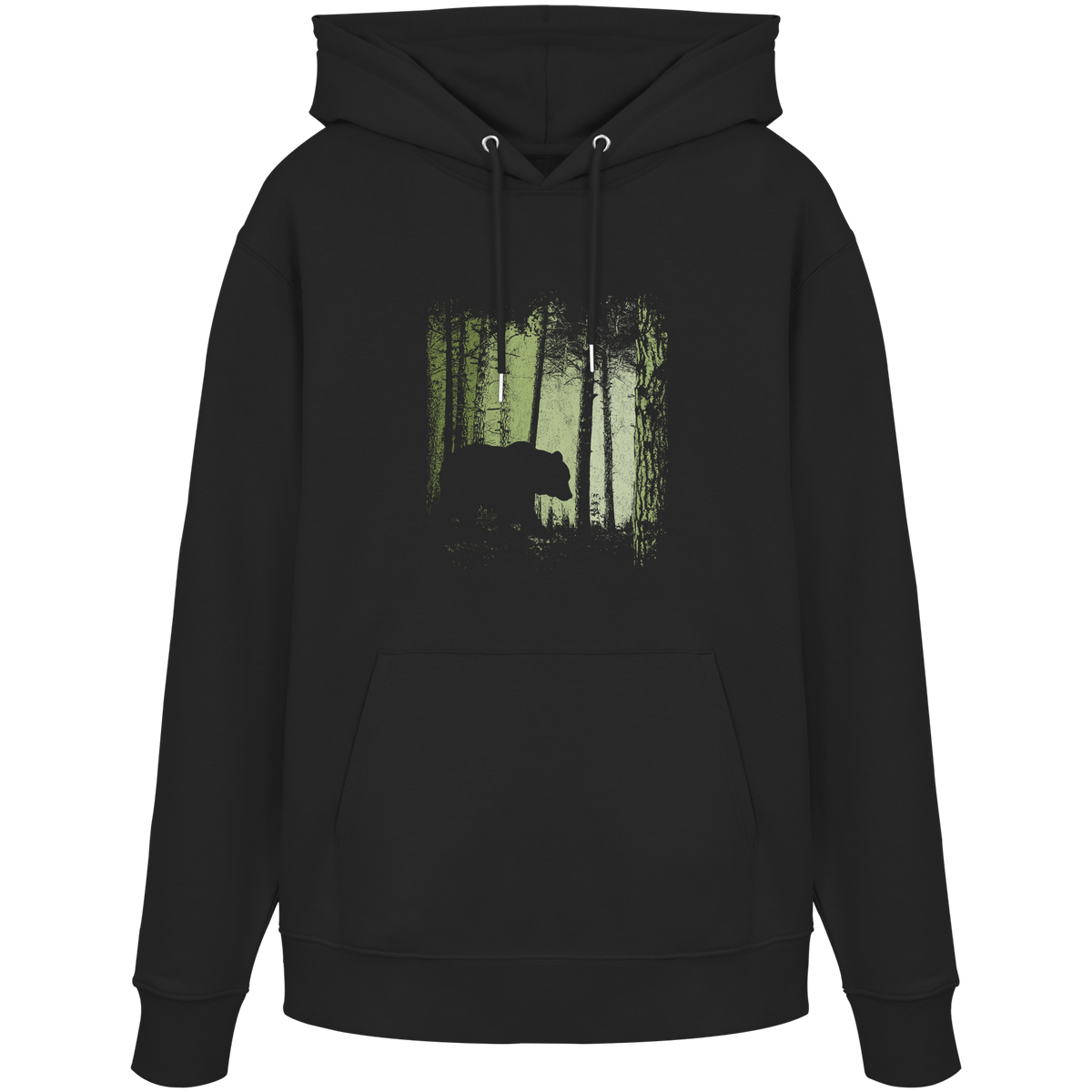 Braunbär im Zwielicht Wald - Organic Hoodie