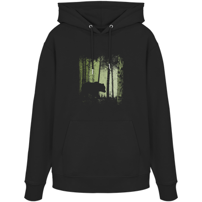 Braunbär im Zwielicht Wald - Organic Hoodie