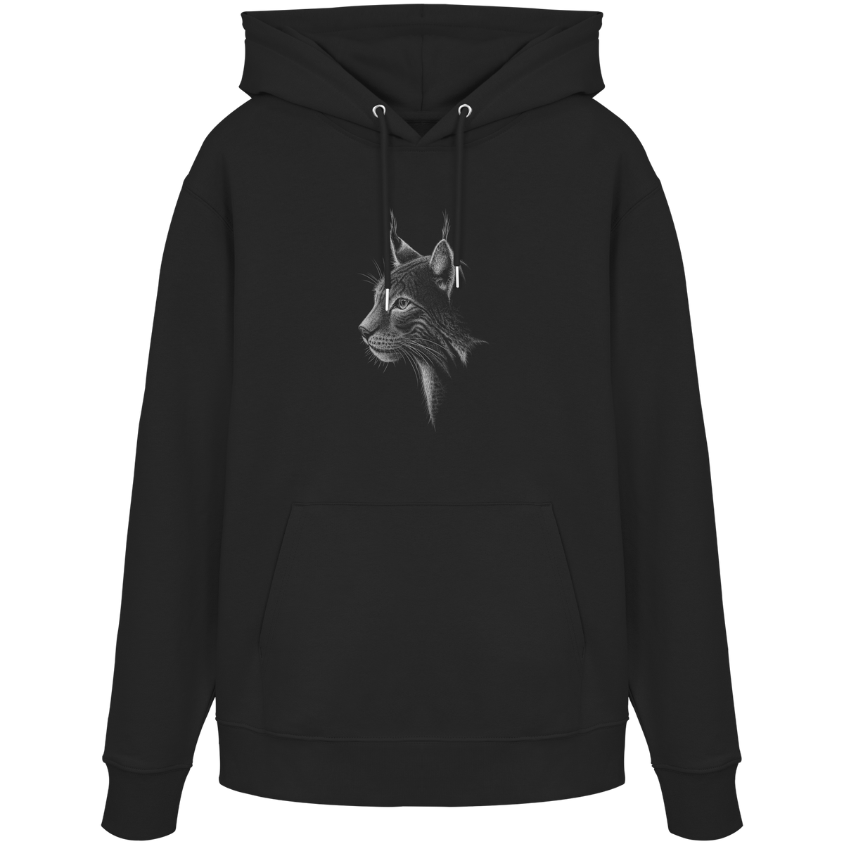 Luchs Kritzelkunst Wildkatze Illustration - Organic Hoodie