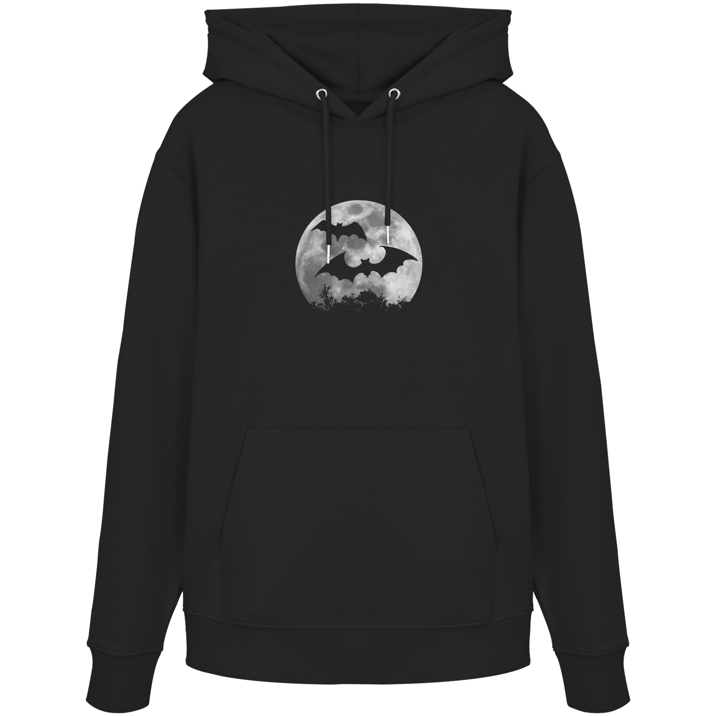 Fledermaus Silhouetten bei Vollmond - Organic Hoodie