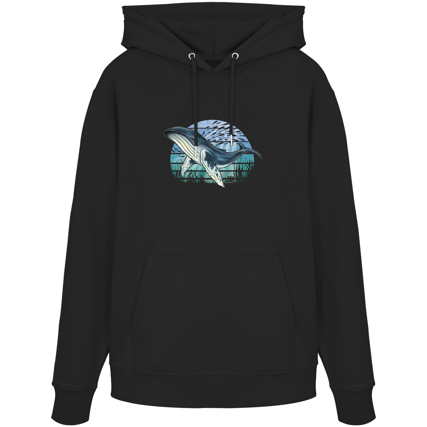 Retro Unterwasser Buckelwal - Organic Hoodie