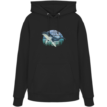 Retro Unterwasser Buckelwal - Organic Hoodie