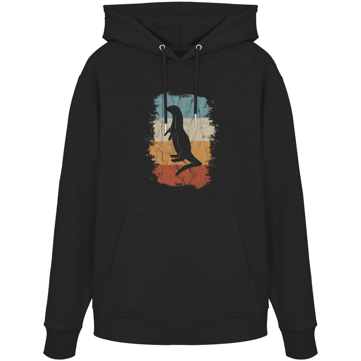 Retro Otter Fischotter Silhouette - Organic Hoodie