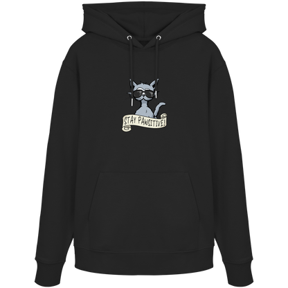 Stay Pawsitive Bleib lässig Hipster Katze - Organic Hoodie