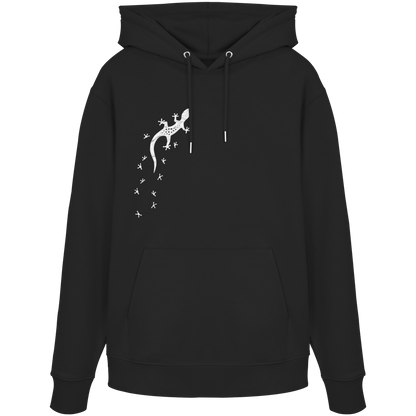 Gecko Eidechse Silhouette hell - Organic Hoodie