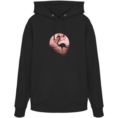 Rosa Vollmond Flamingo - Organic Hoodie