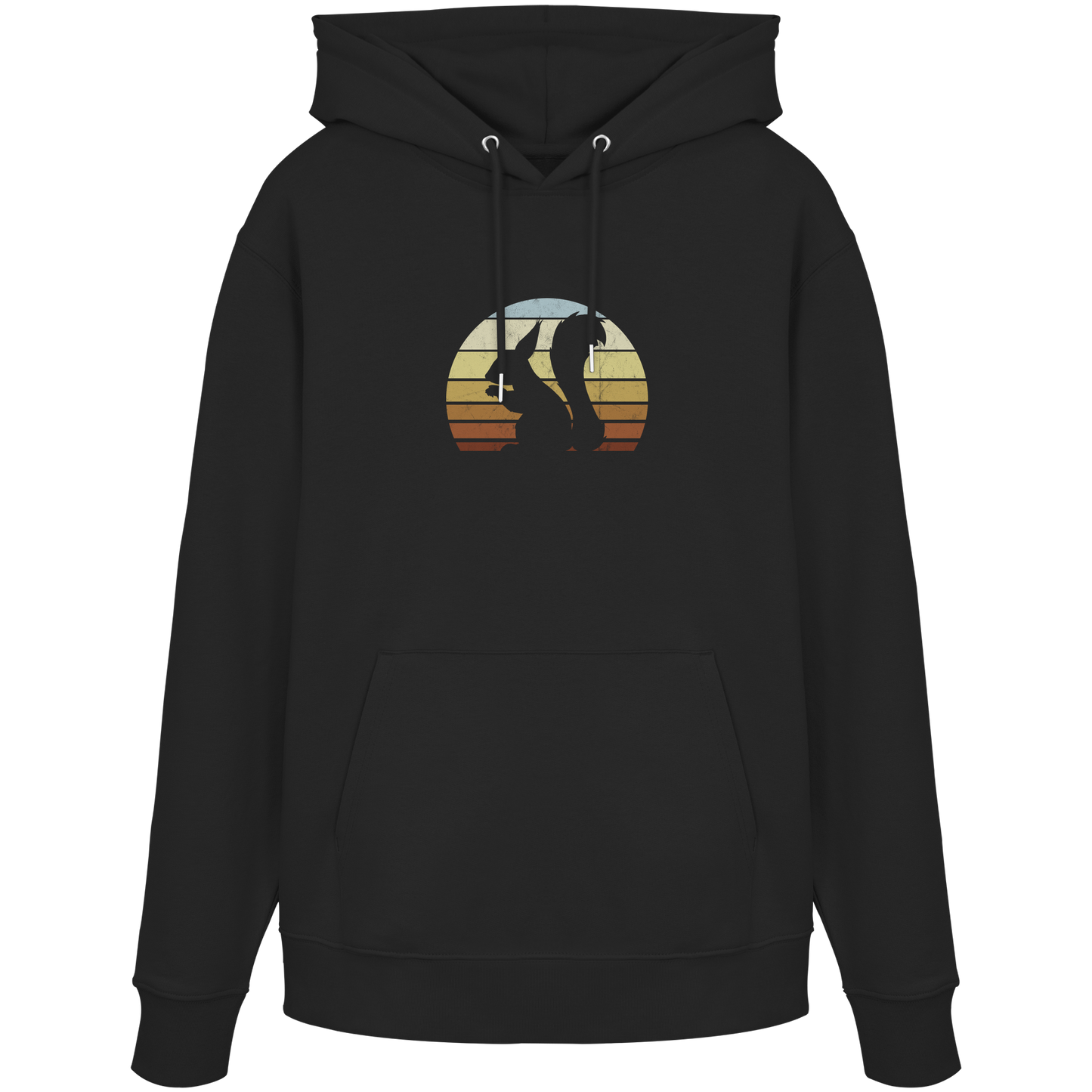 Retro Eichhörnchen Silhouette - Organic Hoodie