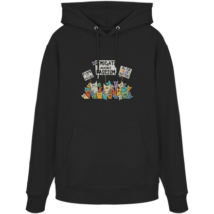 Demo-Katzen gegen Faschismus und für Vielfalt - Organic Hoodie