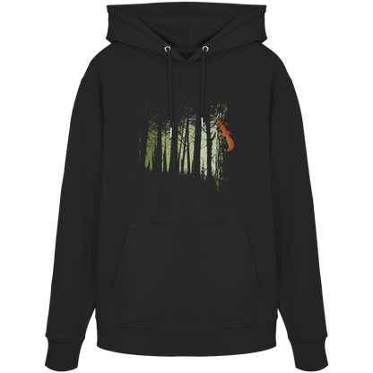 Eichhörnchen im Zwielicht-Wald - Organic Hoodie