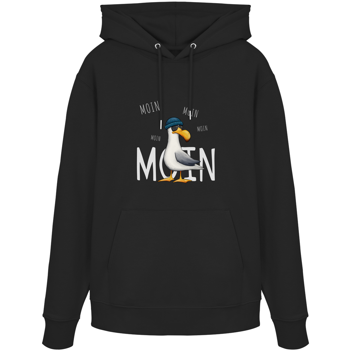 Moin Moin Lässige Hipster Möwe  - Organic Hoodie