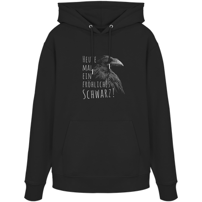fröhlicher schwarzer Rabe - Organic Hoodie